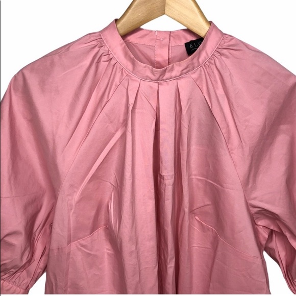Eloquii Women’s Pleated Top Blouse Pink Sz 16 - Picture 3 of 12